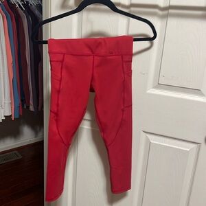 Zyia red cropped workout leggings